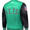 Buy Now New York Jets Kelly Green And Black Team Varsity Jacket For Unisex