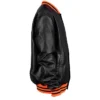 Buy Now New York Knicks Black And Orange Leather Varsity Jacket