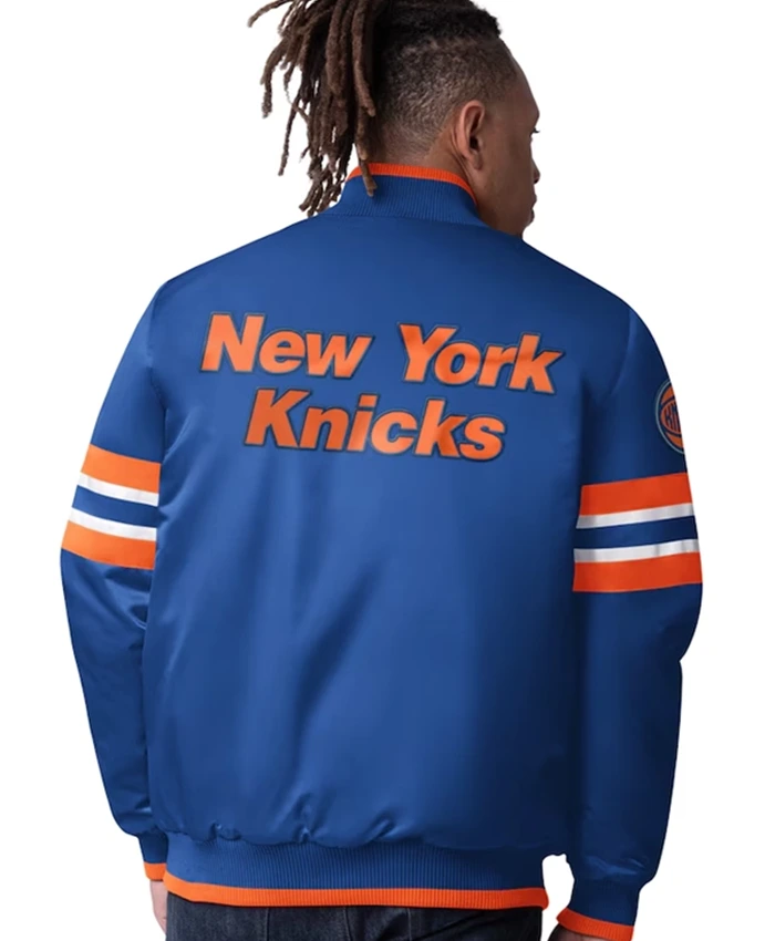 Buy Now New York Knicks Starter Scout Blue Varsity Jacket For Men And Women