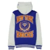 Buy Now New York Knicks Throwback Prep Hooded Varsity Jacket For Men And Women