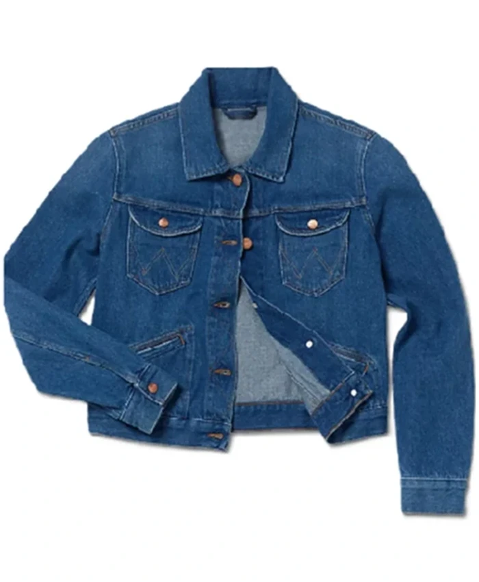 Buy Now Nicole Brydon Bloom TV Series Paradise Season 01 Jane Driscoll Blue Denim Jacket For Unisex