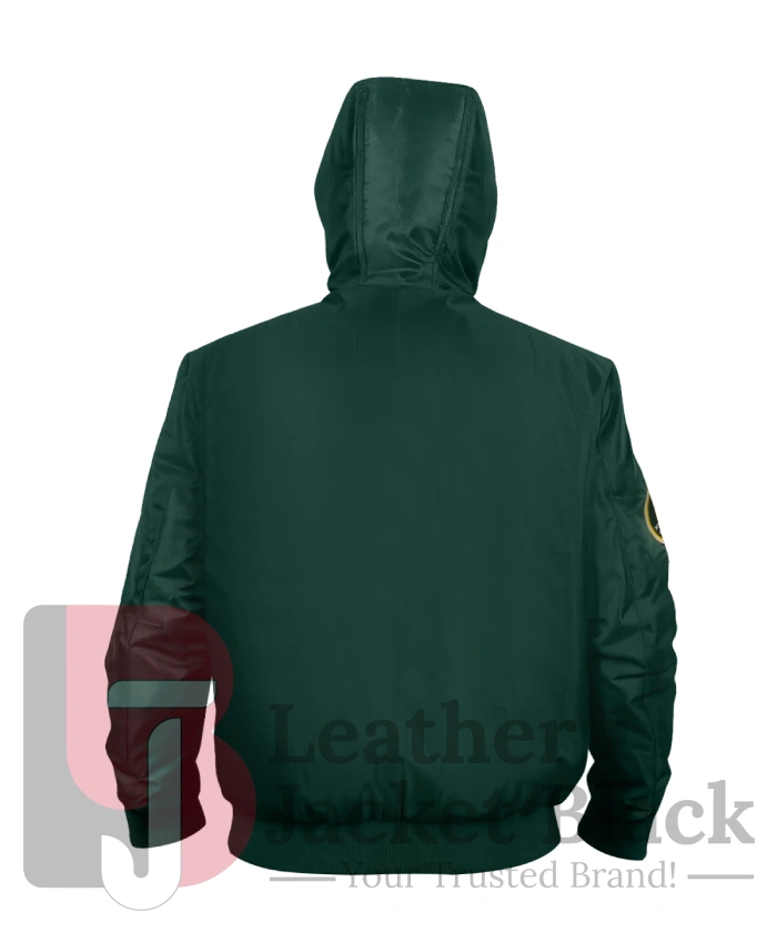 Buy Now Oakland Athletics Historic L 2B Green Hooded Bomber Jacket For Men Women