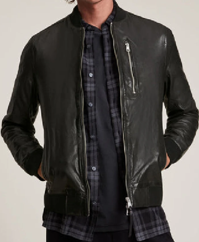 Buy Now Peyton Meyer Days Of Our Lives 2025 Doug Williams III Black Leather Bomber Jacket For Unisex