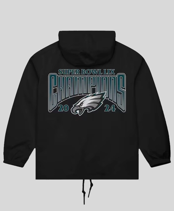 Buy Now Philadelphia Eagles Mitchell And Ness Super Bowl LIX Champions Full Snap Jacket For Unisex