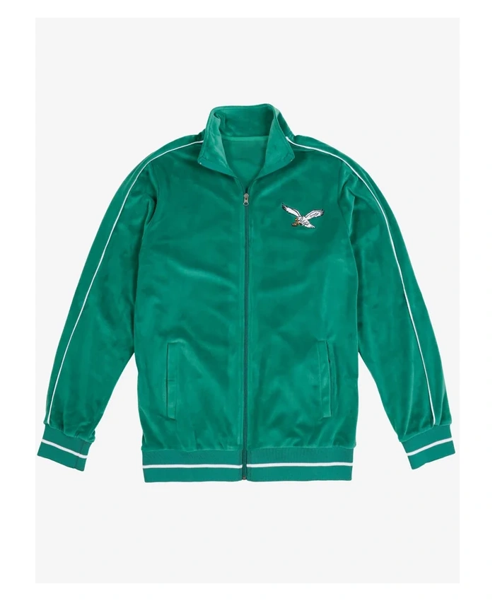 Buy Now Philadelphia Eagles Velour Green Tracksuit For Men And Women