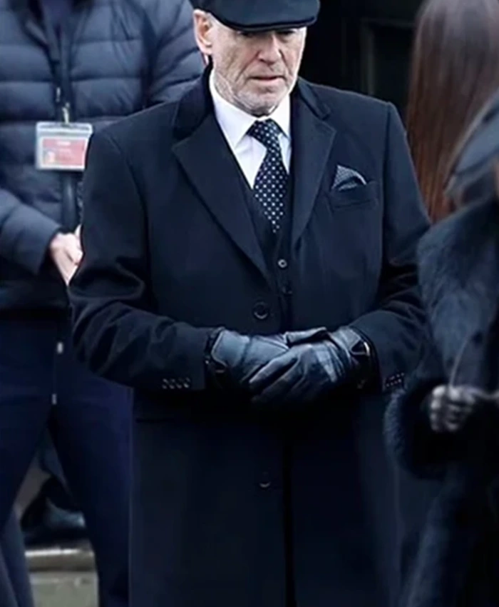 Buy Now Pierce Brosnan TV Series MobLand 2025 Conrad Harrigan Black Coat For Unisex