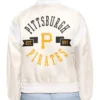 Buy Now Pittsburgh Pirates Printed Logo Black Cream Jacket For Men And Women
