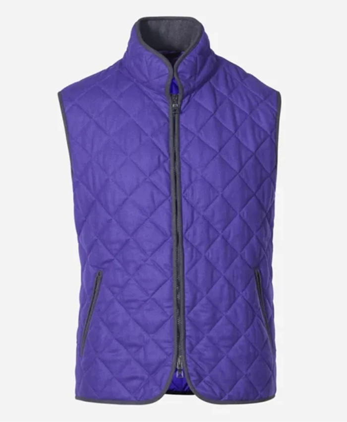 Alternative view of Wednesday S02 Steve Buscemi Purple Quilted Vest