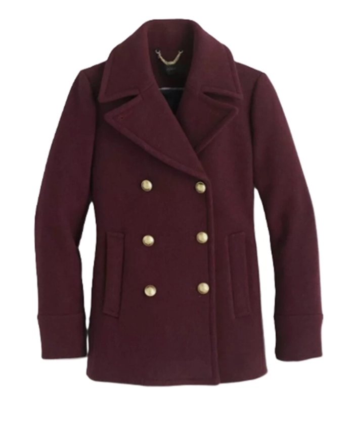 Buy Now Rebecca Herbst TV Series General Hospital Elizabeth Webber Maroon Peacoat For Unisex