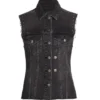 Buy Now Rena Sofer TV Series General Hospital 2025 Lois Cerullo Black Denim Vest For Unisex