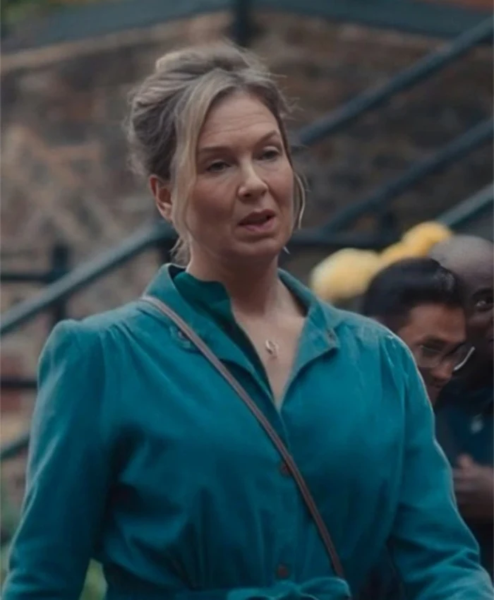 Buy Now Renee Zellweger Movie Bridget Jones Mad About The Boy 2025 Bridgets Blue Belted Jacket For Unisex