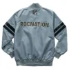 Buy Now Roc Nation Super Bowl LIX Grey Letterman Varsity Jacket For Unisex