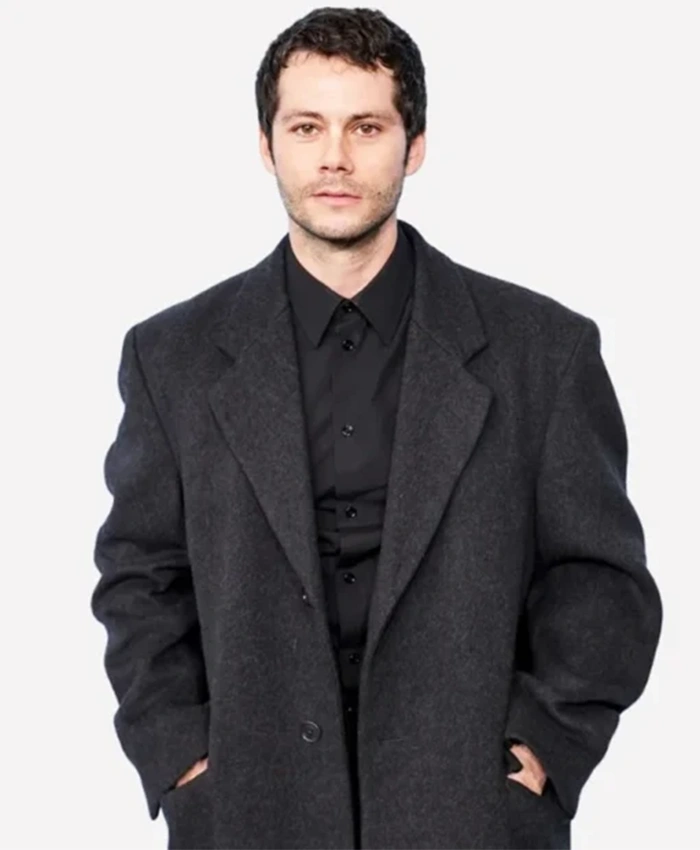 Buy Now Roman Movie Twinless 2025 Dylan OBrien Black Trench Wool Coat For Unisex
