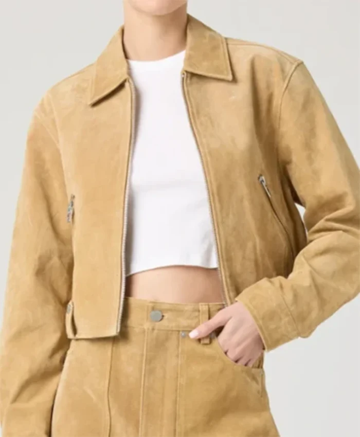 Buy Now Roxy Sternberg TV Series FBI Most Wanted Season 06 Sheryll Barnes Brown Suede Leather Jacket For Unisex