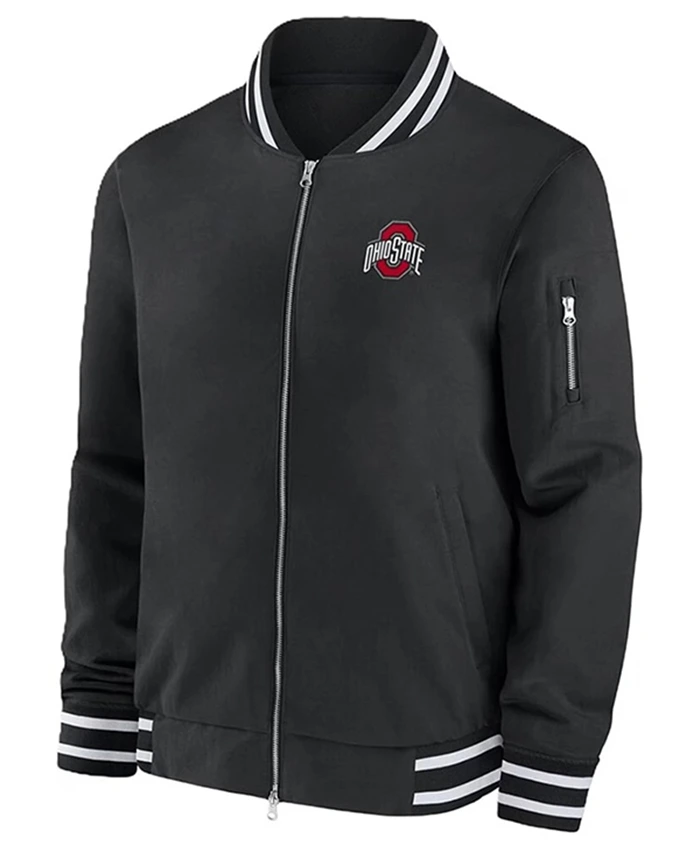 Ryan Day Ohio State Buckeyes Black Bomber Jacket