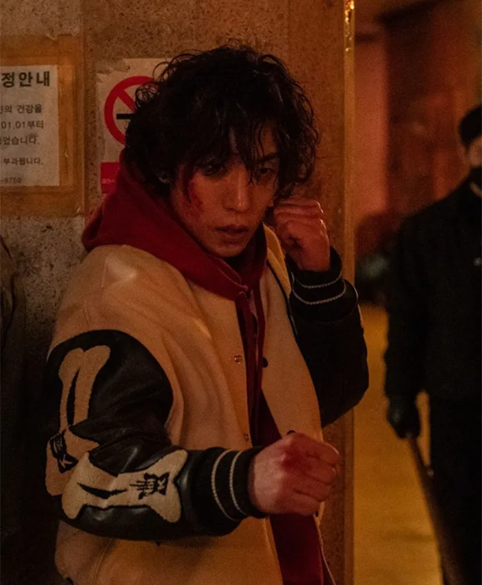 Buy Now Sang Yi Lee Bloodhounds Season 01 Woo Jin Varsity Jacket For Men And Women