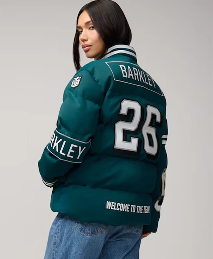 Alternative view of Saquon Barkley Philadelphia Eagles Off Season Player Puffer Jacket