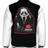 Buy Now Scream Black And White Varsity Jacket For Men And Women