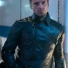 Buy Now Sebastian Stan Movie Thunderbolts 2025 Bucky Barnes Black Leather Jacket For Unisex