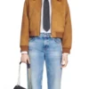 Buy Now Shantel VanSanten TV Series FBI Most Wanted Season 06 Nina Chase Brown Shearling Bomber Jacket For Unisex