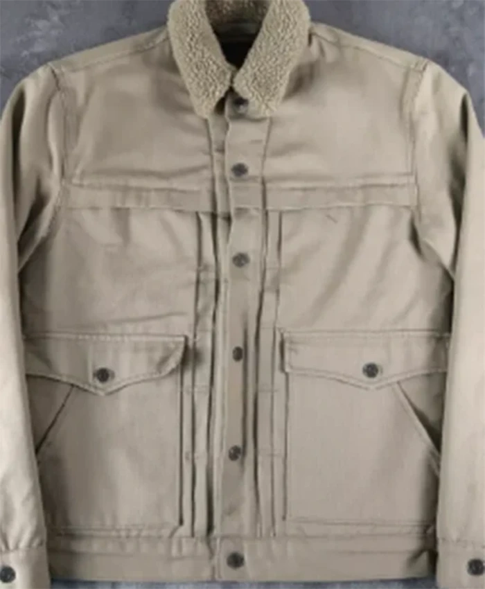 Buy Now Silas Wird Mitchell TV Series Grimm Season 06 Monroe Beige Sherpa Trucker Jacket For Unisex