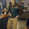 Buy Now Skyler Gisondo Movie Superman 2025 Jimmy Olsen Brown And Blue Varsity Jacket For Unisex