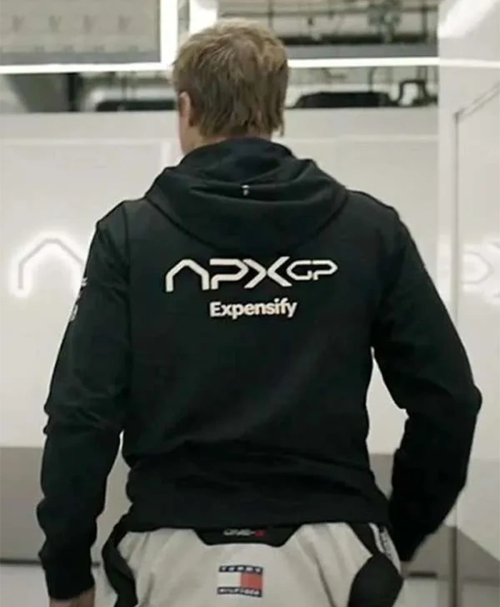 Alternative view of F1 Brad Pitt Black Hoodie