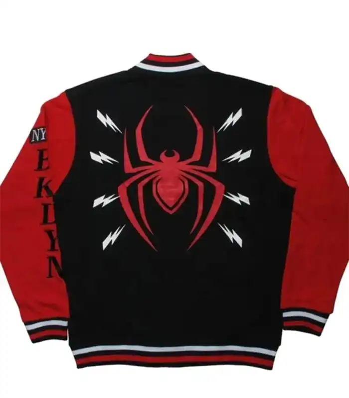 Buy Now Spiderman Black And Red Letterman Varsity Jacket For Men And Women