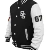 Buy Now Stegaro Black And White Letterman Varsity Jacket For Unisex