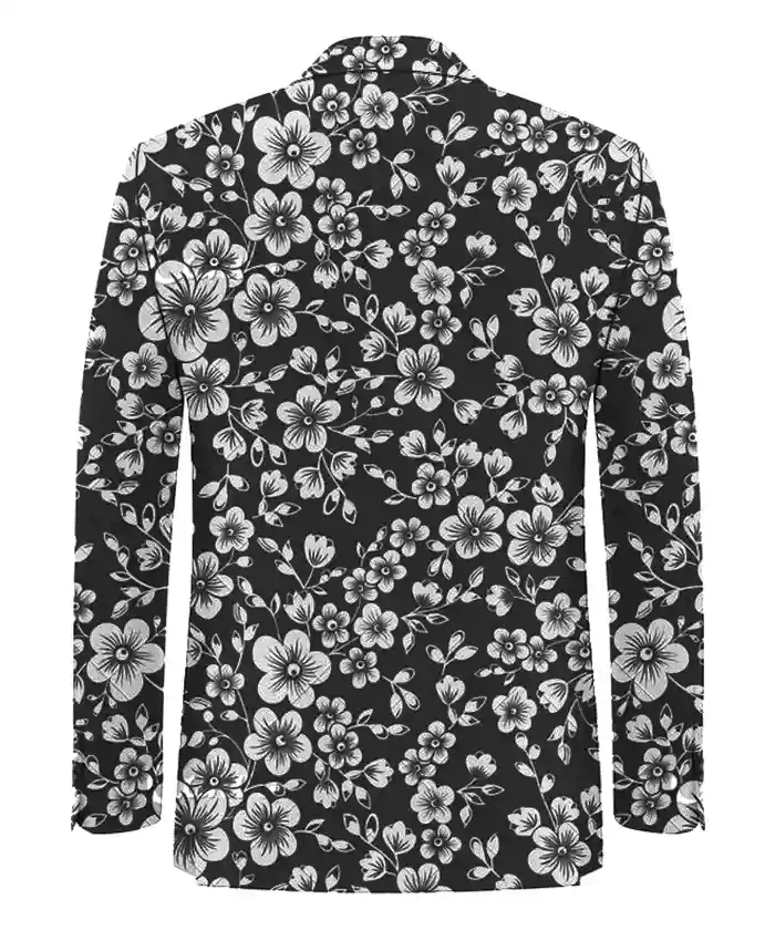 Buy Now Stegaro Black Floral Blazer For Men And Women