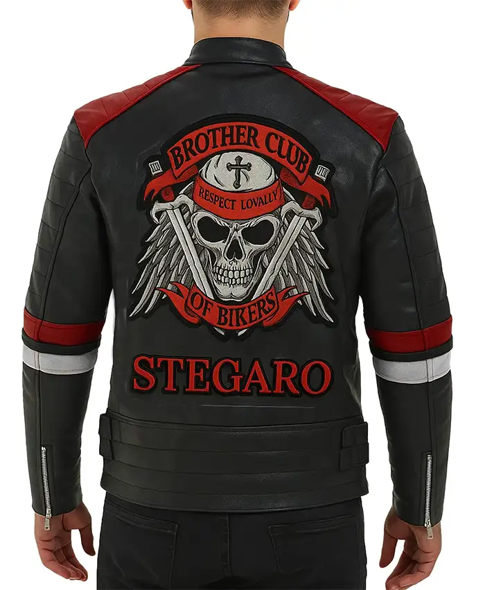 Buy Now Stegaro Brother Club Black Leather Jacket For Men And Women