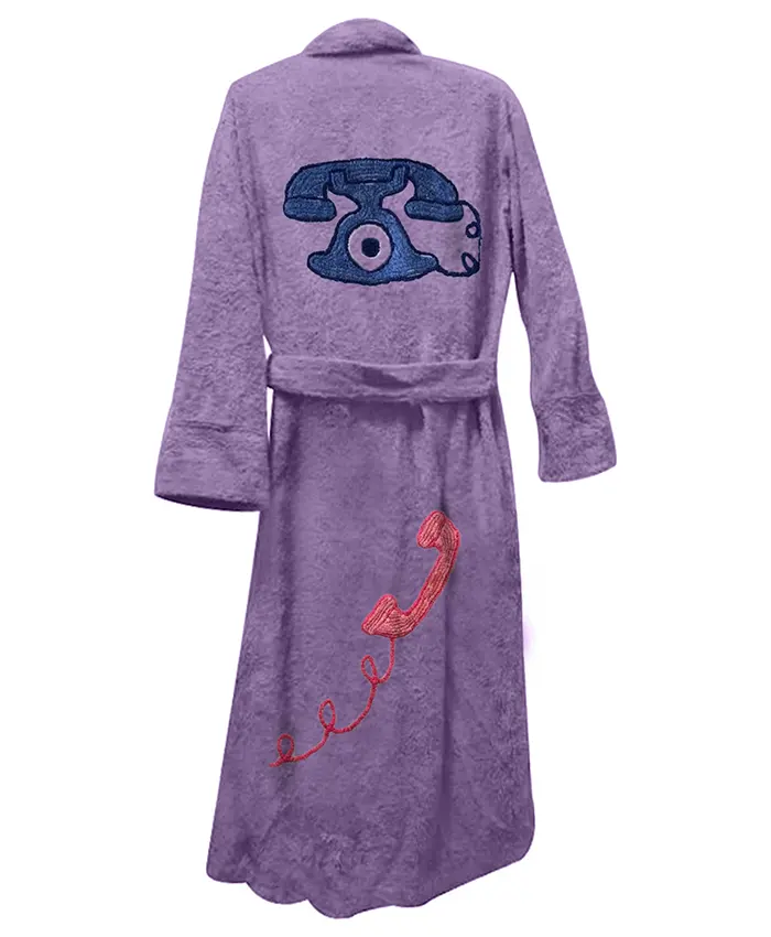 Buy Now Stegaro Purple Telephone Bath Robe For Men And Women