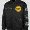Buy Now Stoney Clover Lane X 47 Super Bowl LIX Showstopper Homestead Black Bomber Jacket For Unisex