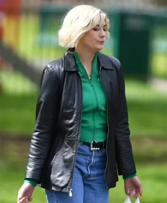 Buy Now Susan McIntyre TV Series Toxic Town Season 01 Jodie Whittaker Black Leather Jacket For Unisex