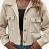 Buy Now TV Series Million Dollar Secret 2025 Cara Kies Corduroy Cropped Jacket For Unisex