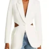 Buy Now TV Series Selling The City 2025 Abigail Godfrey White Cut Out Blazer For Unisex