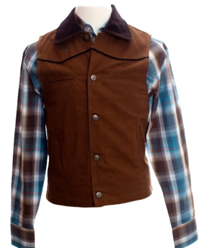 Buy Now Tatanka Means TV Series Ransom Canyon 2025 Jake Longbow Brown Denim Vest For Unisex