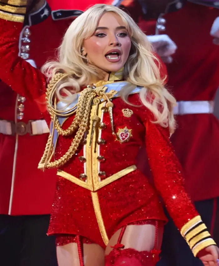 Buy Now The BRIT Awards 2025 Sabrina Carpenter Red Sequin Coat For Unisex