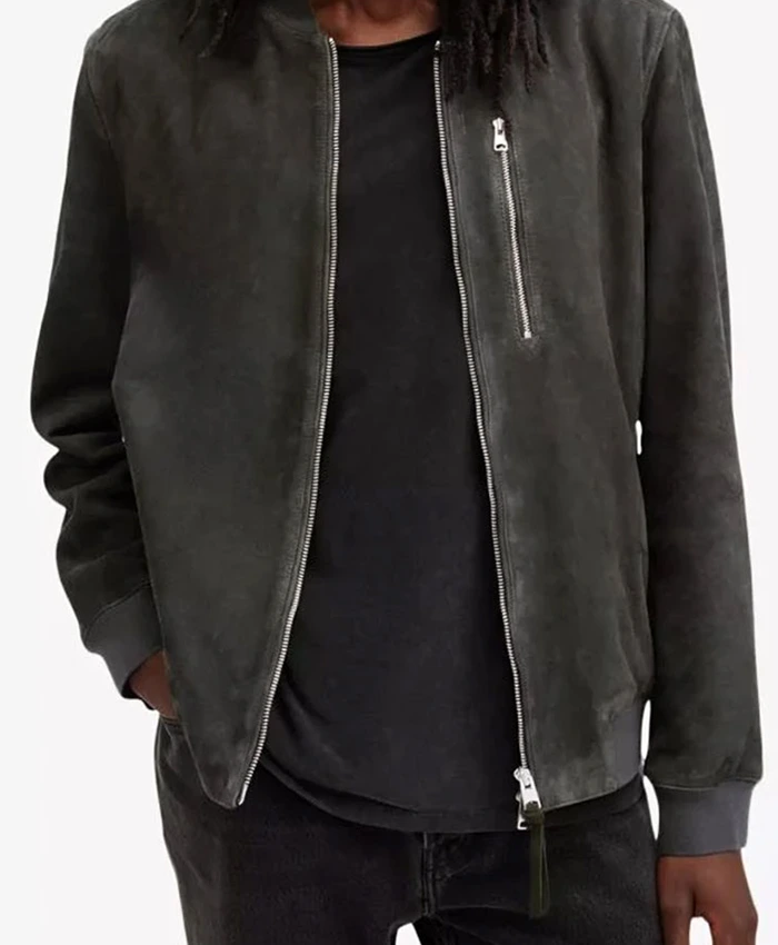 Buy Now The Equalizer Season 05 Cliff Zip Grey Suede Jacket For Men And Women