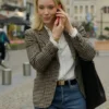 Buy Now The Perfect Setting Laci J Mailey Checked Blazer For Unisex