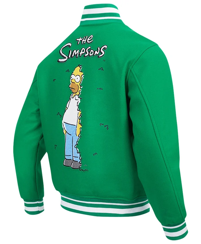 Buy Now The Simpsons Green Letterman Varsity Jacket For Men And Women