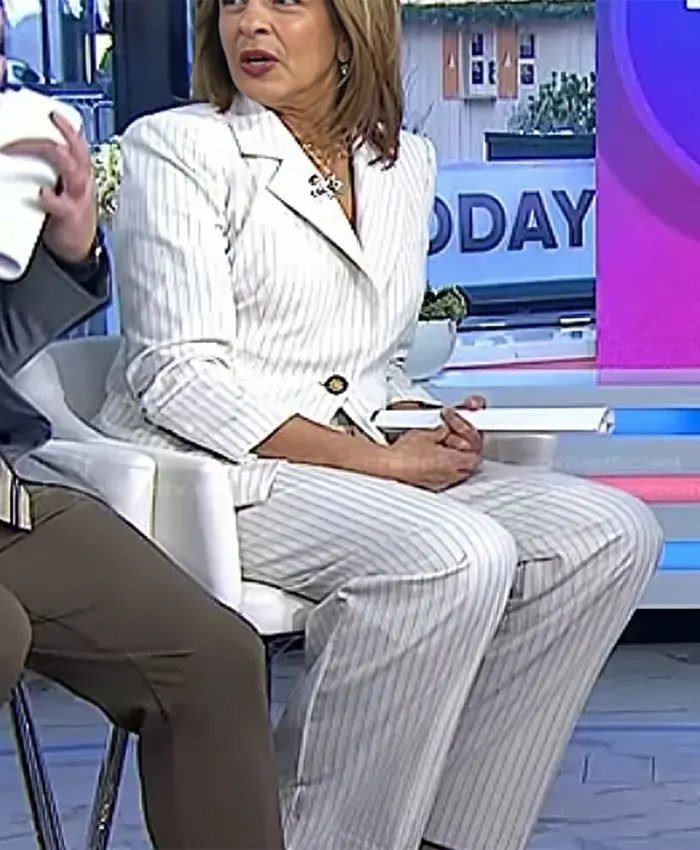 Buy Now The Today Show Hoda Kotb White Pinstripe Suit For Unisex