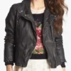 Buy Now Theresa Trubel Rubel TV Series Grimm Season 04 Jacqueline Toboni Black Biker Leather Jacket For Unisex