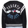 Buy Now Toronto Blue Jays Printed Logo Black Varsity Jacket For Men And Women
