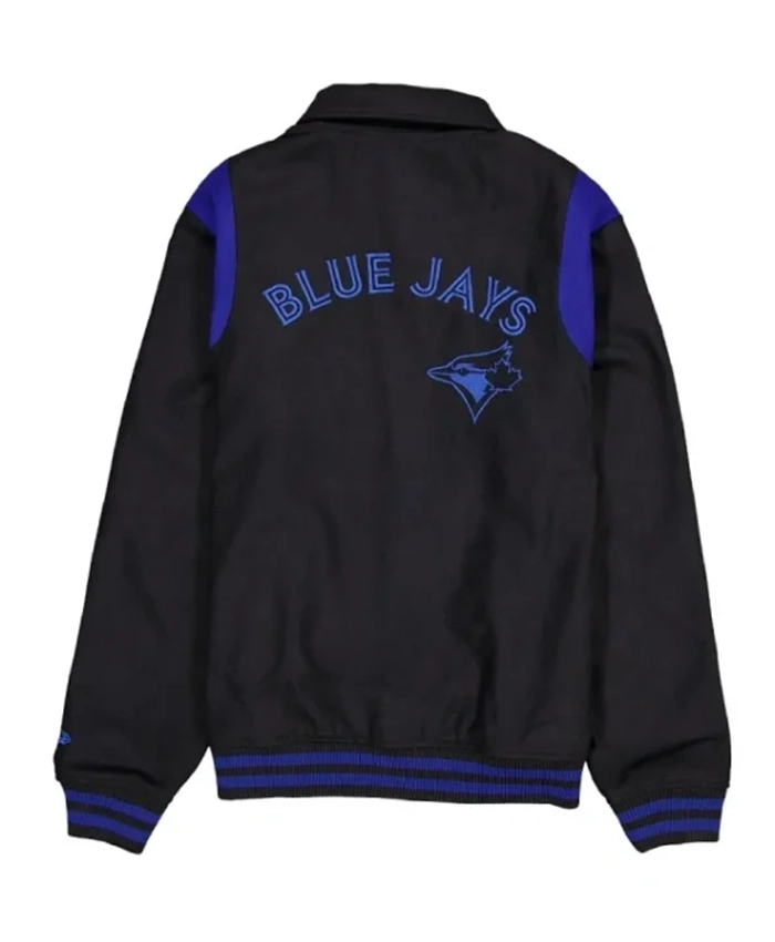 Buy Now Toronto Blue Jays Sport Night Teddy Black And Blue Varsity Jacket For Men And Women