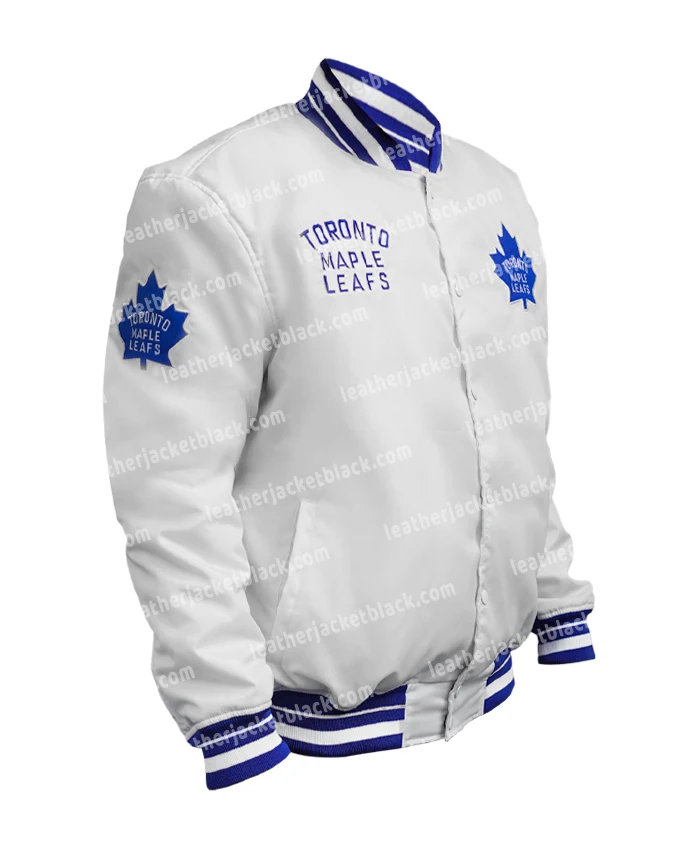 Buy Now Toronto Maple Leafs Retro Classic White Varsity Jacket For Unisex
