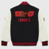 Buy Now Toronto Raptors OVO Black And White Varsity Jacket For Men And Women