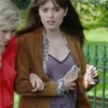 Buy Now Tracey Taylor TV Series Toxic Town Season 01 Aimee Lou Wood Brown Suede Leather Blazer For Unisex