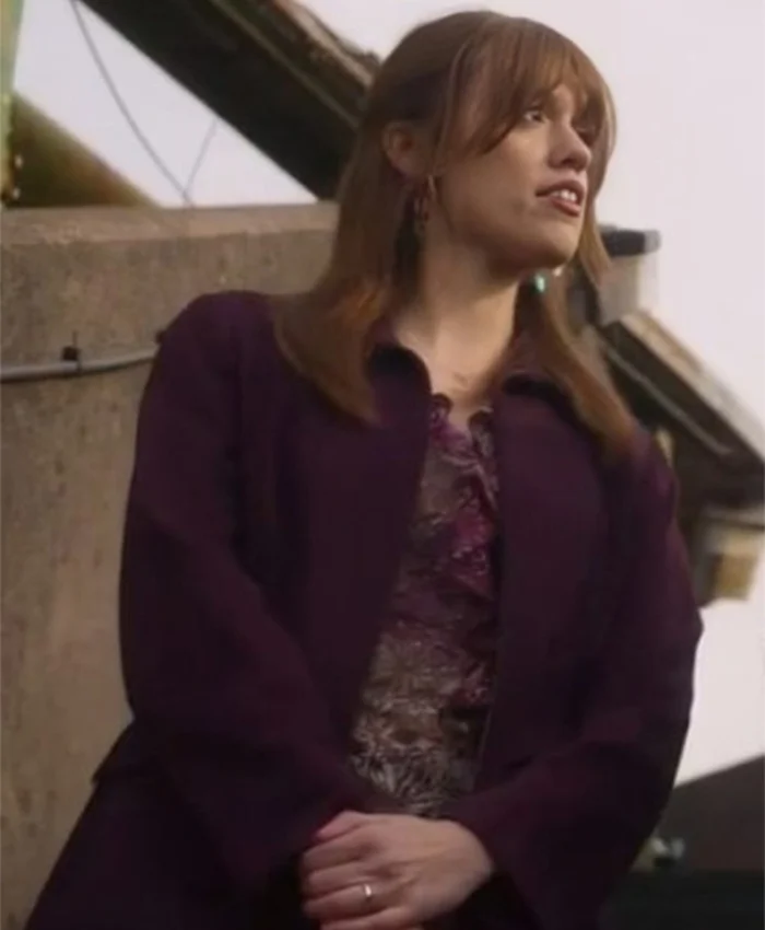 Buy Now Tracey Taylor TV Series Toxic Town Season 01 Aimee Lou Wood Purple Jacket For Unisex