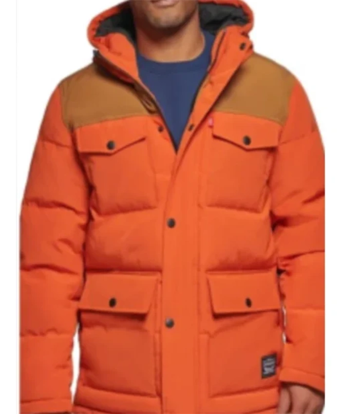 Alternative view of Ghosts US S03 Jay Orange Parka Coat